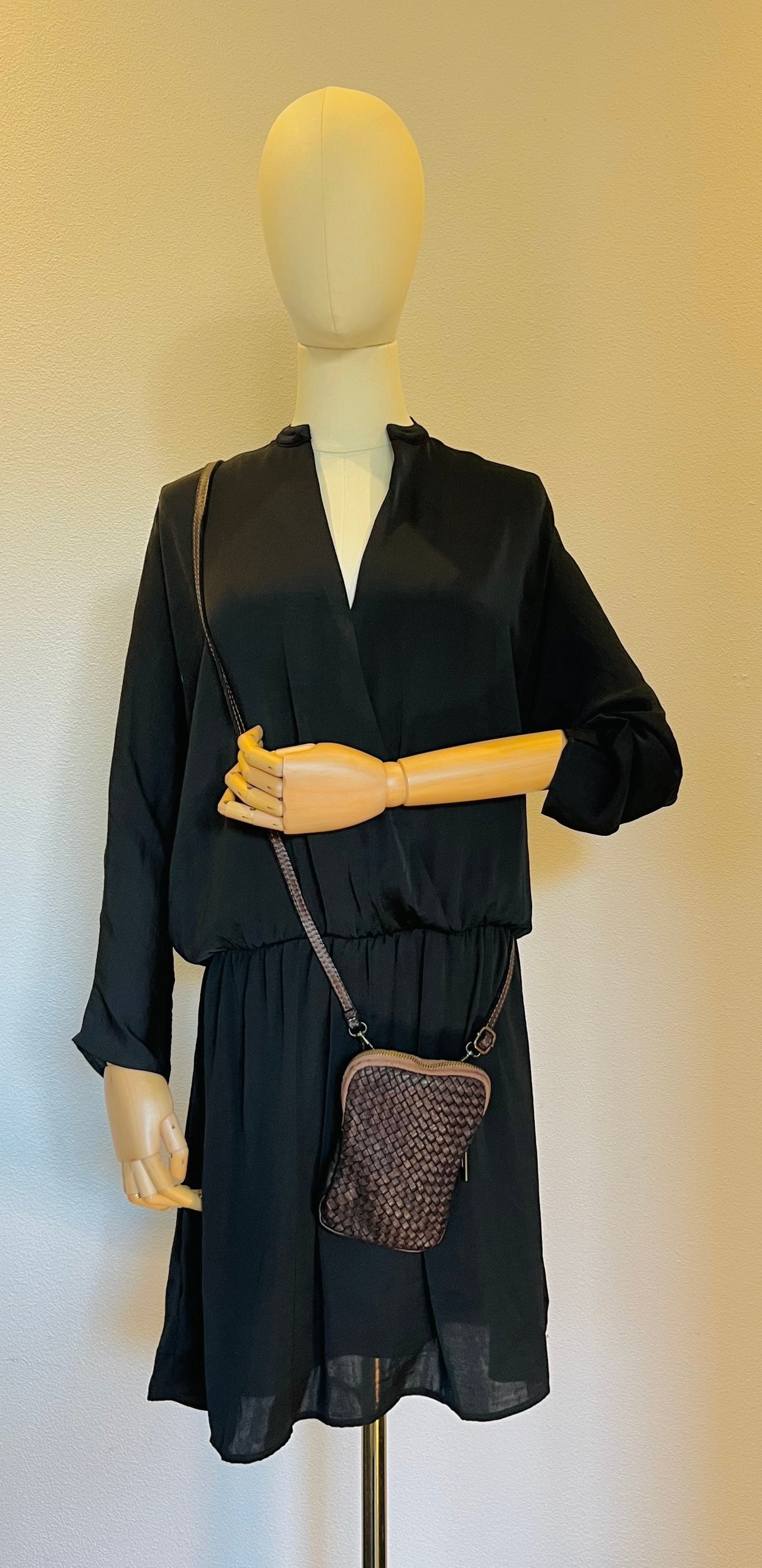 Small bag made of soft, high-quality calf leather - dark brown