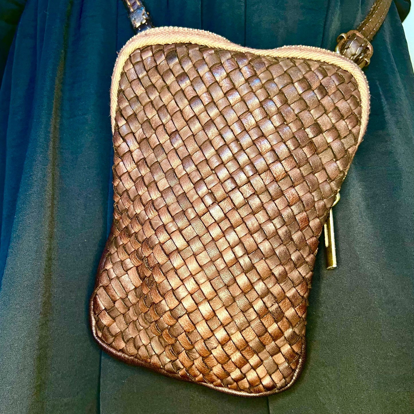 Small bag made of soft, high-quality calf leather - dark brown