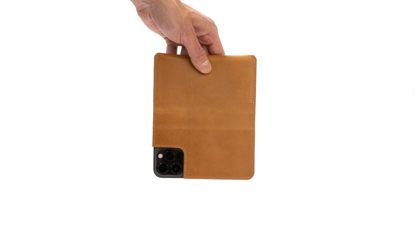iPhone 12 Pro Max Leather Folio Case - The Minimalist 1.2-3