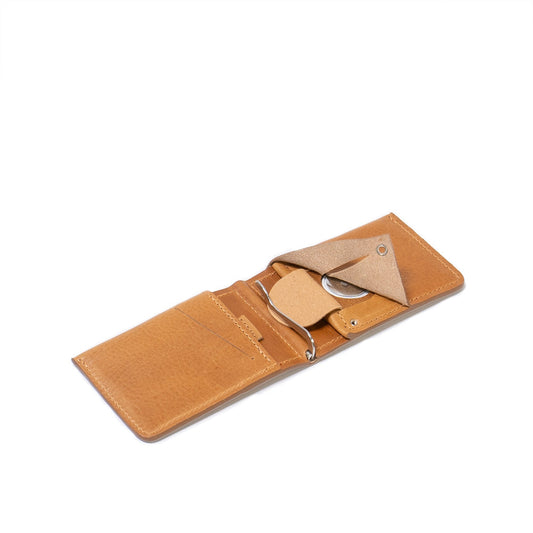 Leather AirTag Wallet with Money Clip-0