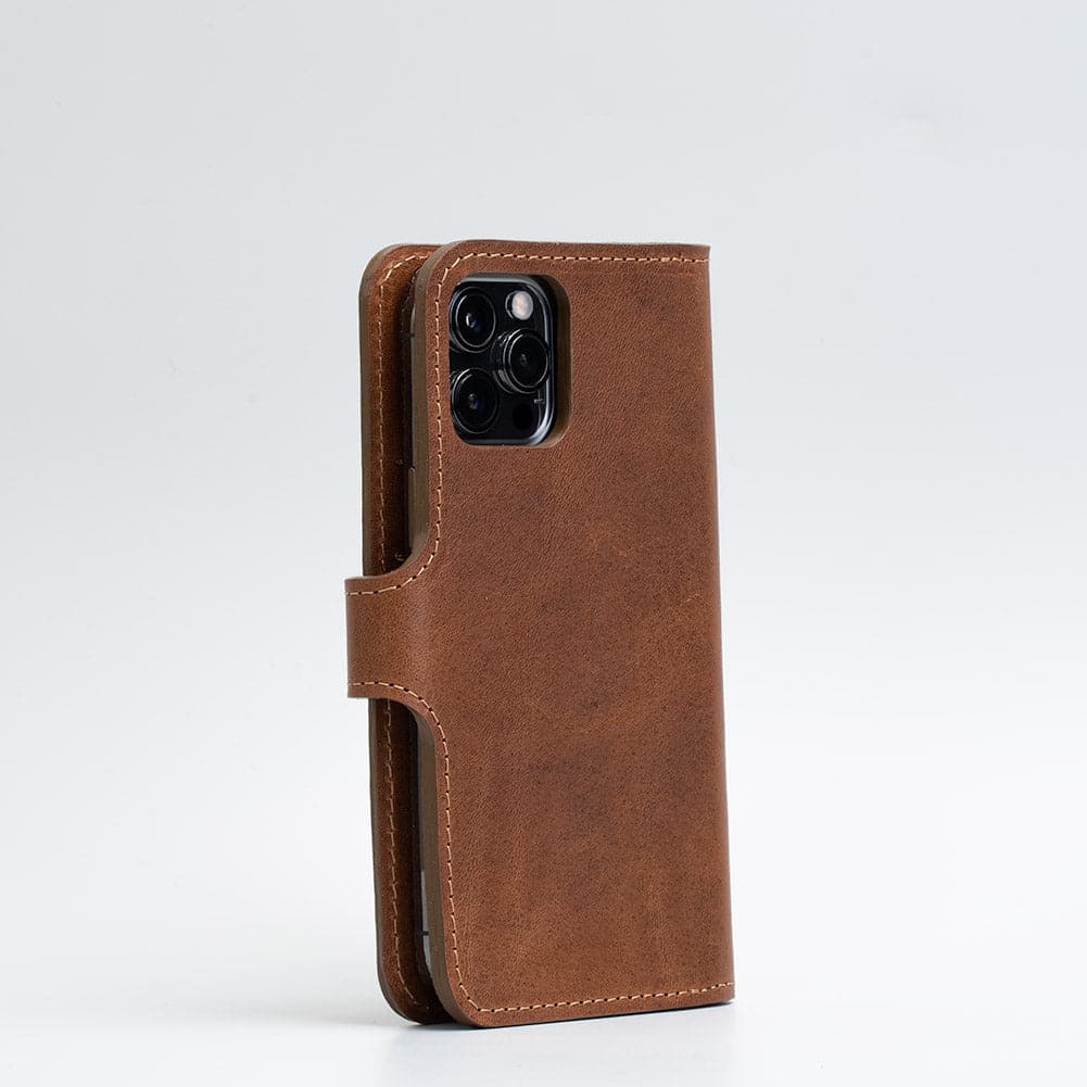 iPhone 12/13 series Full-Grain Leather Folio Case Wallet with MagSafe - Classic 4.0-6