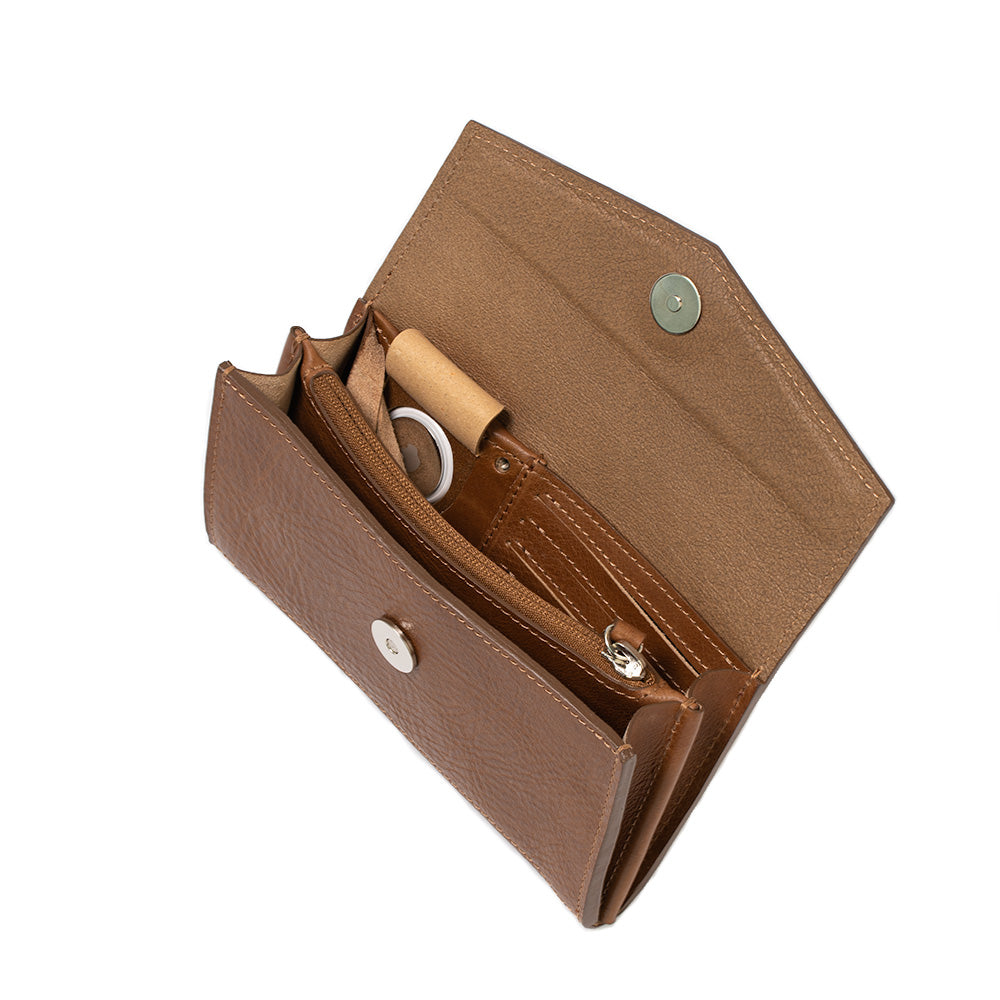 Leather AirTag Long Flap Wallet-0