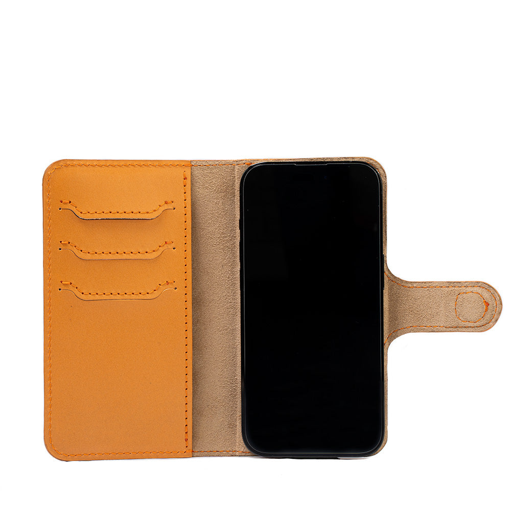iPhone 14 series Leather MagSafe Folio Case Wallet with Grip-10