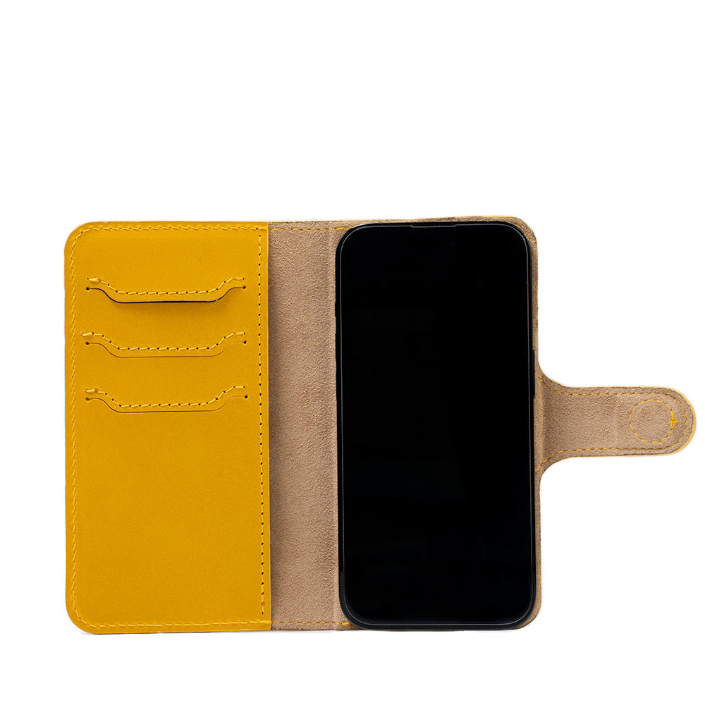 iPhone 14 series Leather MagSafe Folio Case Wallet with Grip-11