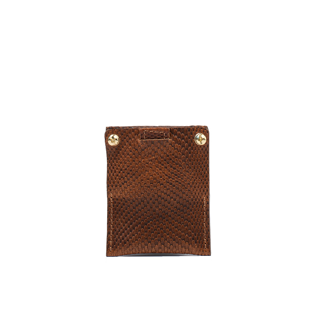 Leather AirTag Card Holder 2.0 (Snake Print)-0