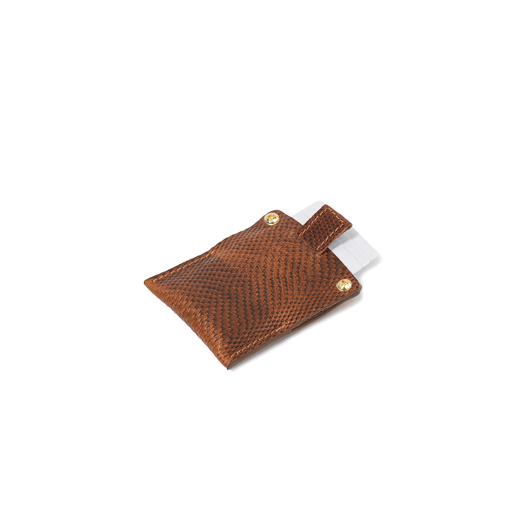 Leather AirTag Card Holder 2.0 (Snake Print)-1