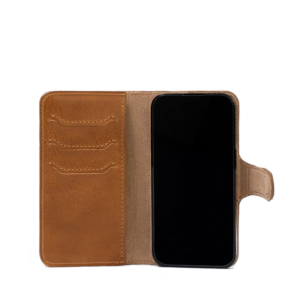 iPhone 14 series Full-Grain Leather Folio Case Wallet with MagSafe - Classic 4.0-8