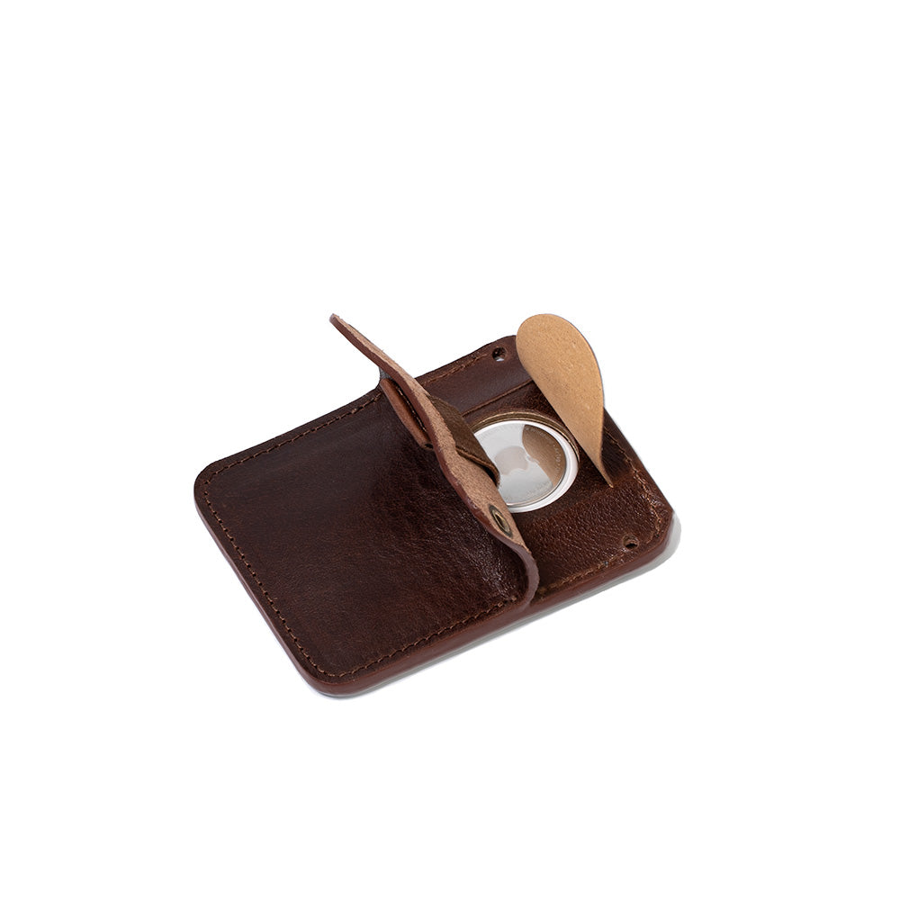 Leather AirTag wallet - The Minimalist (OUTLET)-1