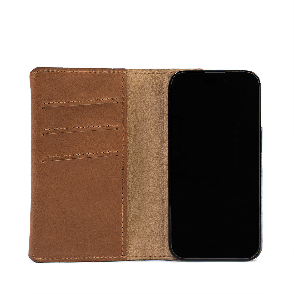 iPhone 15 series Leather Folio Case Wallet with MagSafe - The Minimalist 1.0-5