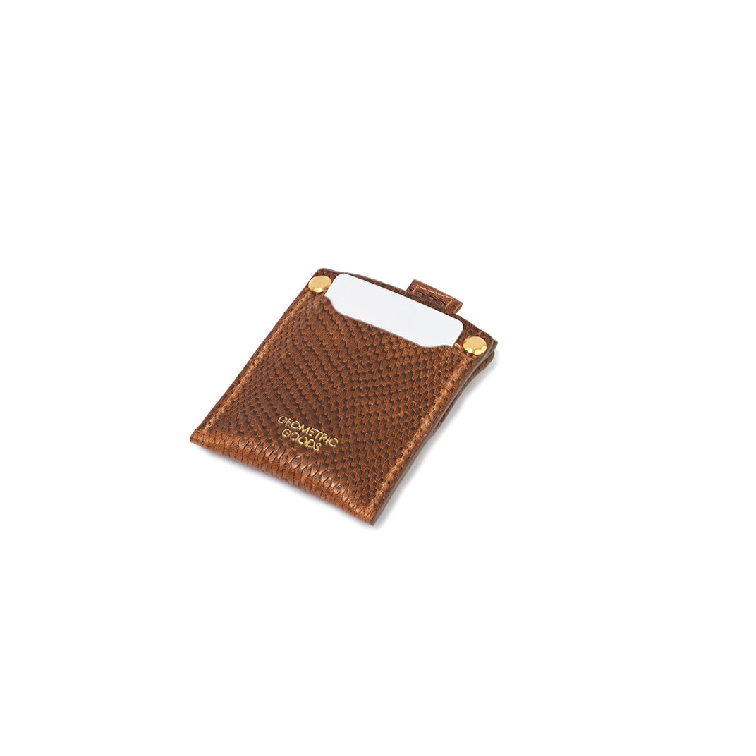 Leather AirTag Card Holder 2.0 (Snake Print)-2