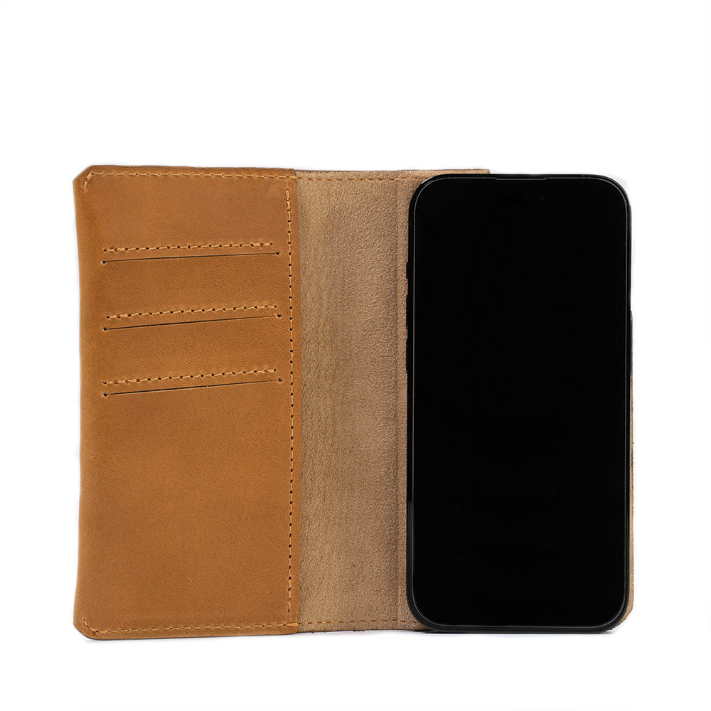 iPhone 15 series Leather Folio Case Wallet with MagSafe - The Minimalist 1.0-7