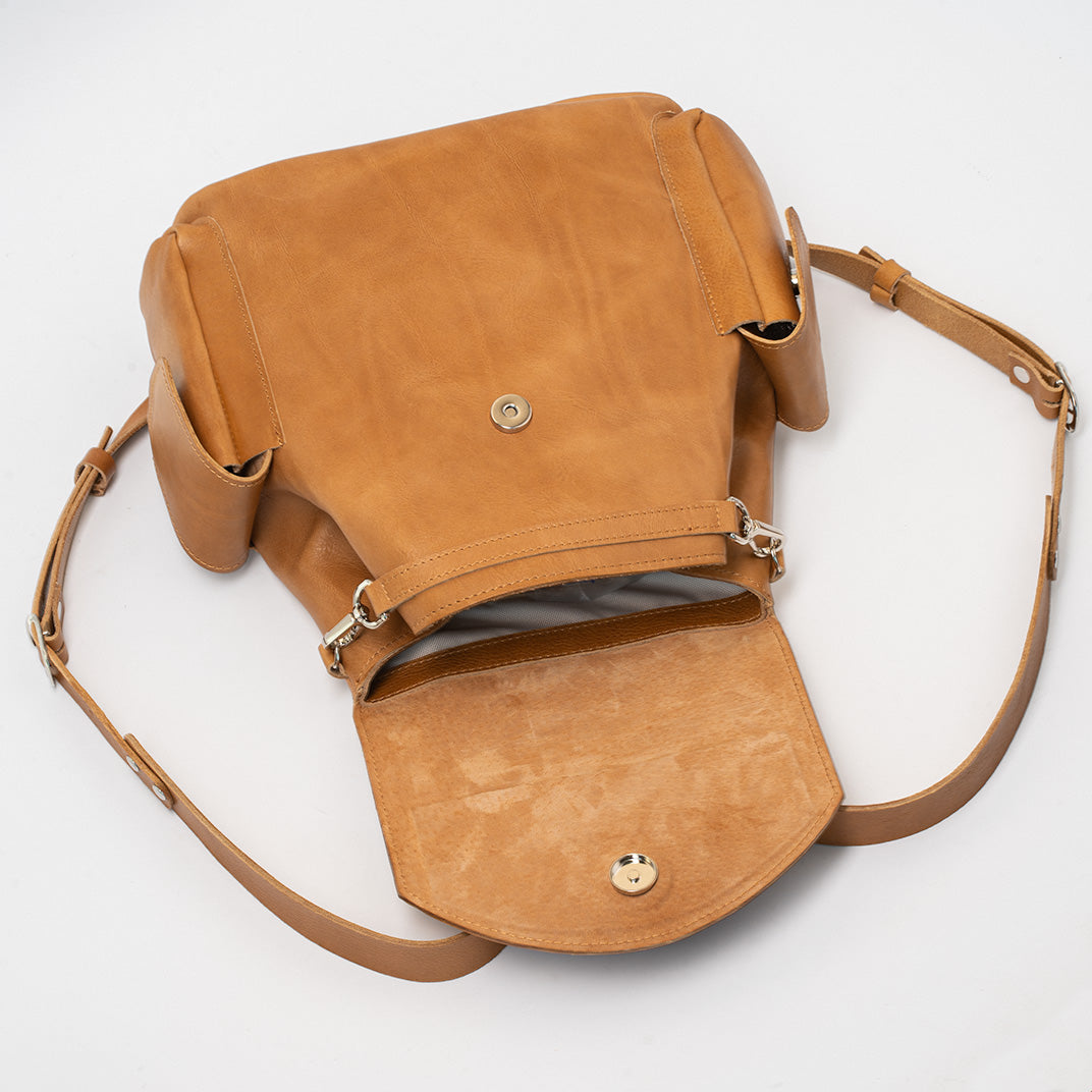 Leather backpack - Chatelet (Forest Green)-3