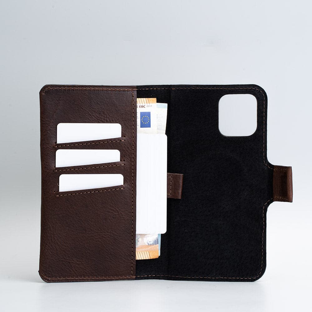 Leather iPhone folio wallet with Magsafe - The Minimalist 2.0 - SALE-6