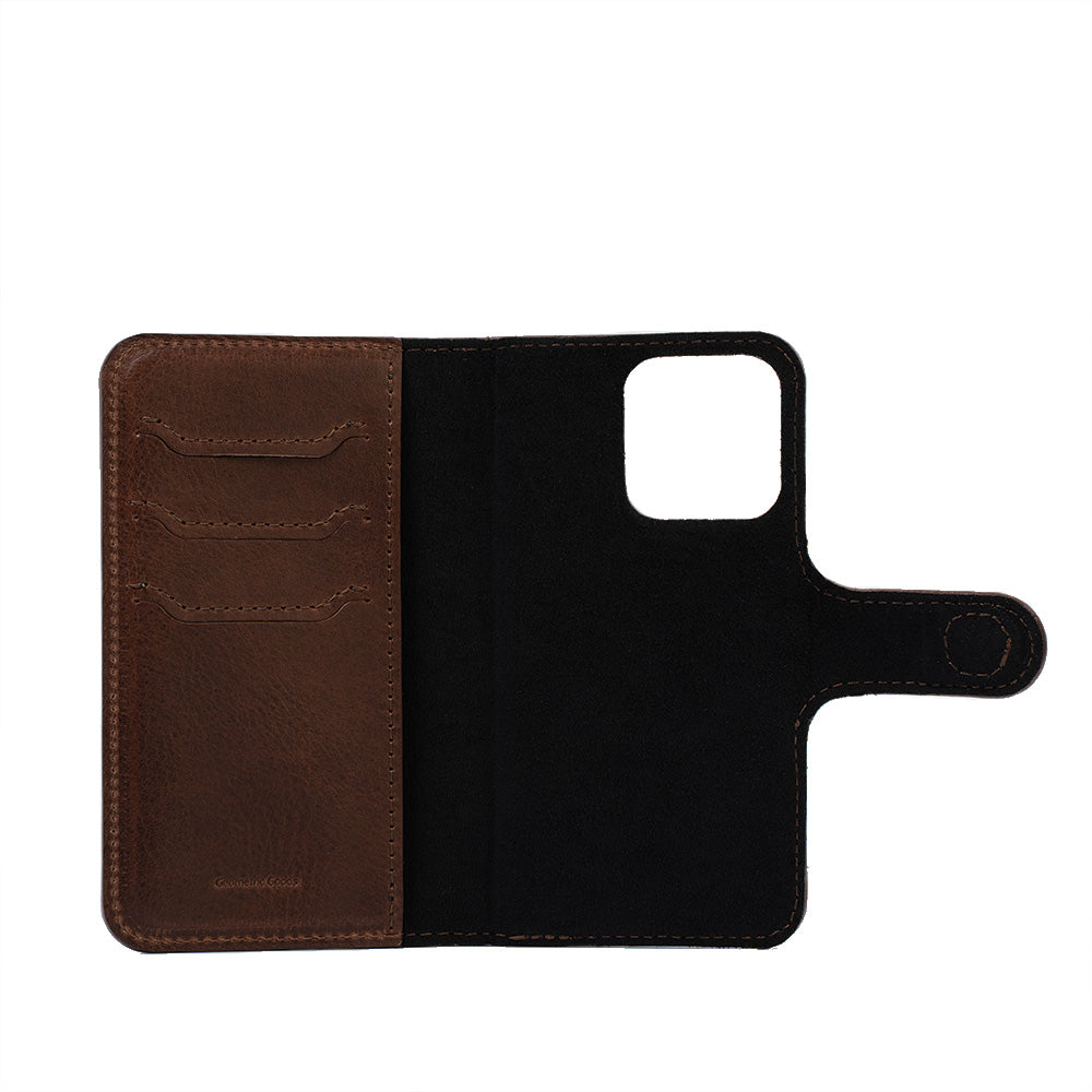 iPhone 14 series Full-Grain Leather Folio Case Wallet with MagSafe - Classic 4.0-3