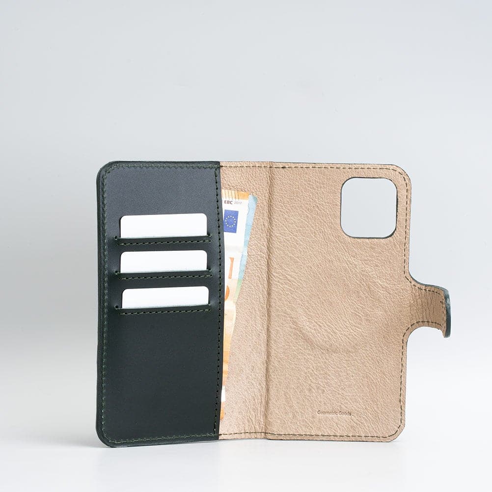 iPhone 12/13 series Top-Grain Leather Folio Case Wallet with MagSafe - Classic 4.0-5