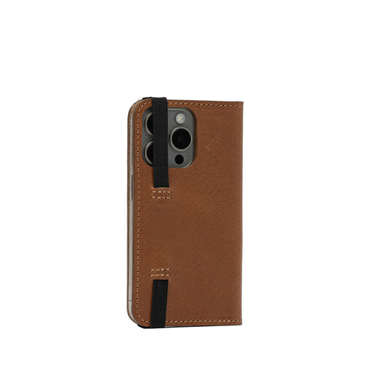 Leather Folio Case with MagSafe for iPhone 15 Pro-0