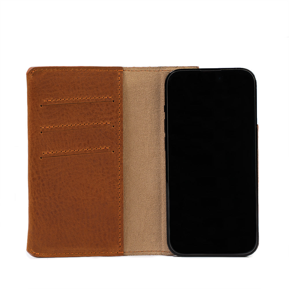 iPhone 12/13 series Leather Folio Case Wallet with MagSafe - The Minimalist 1.0-6