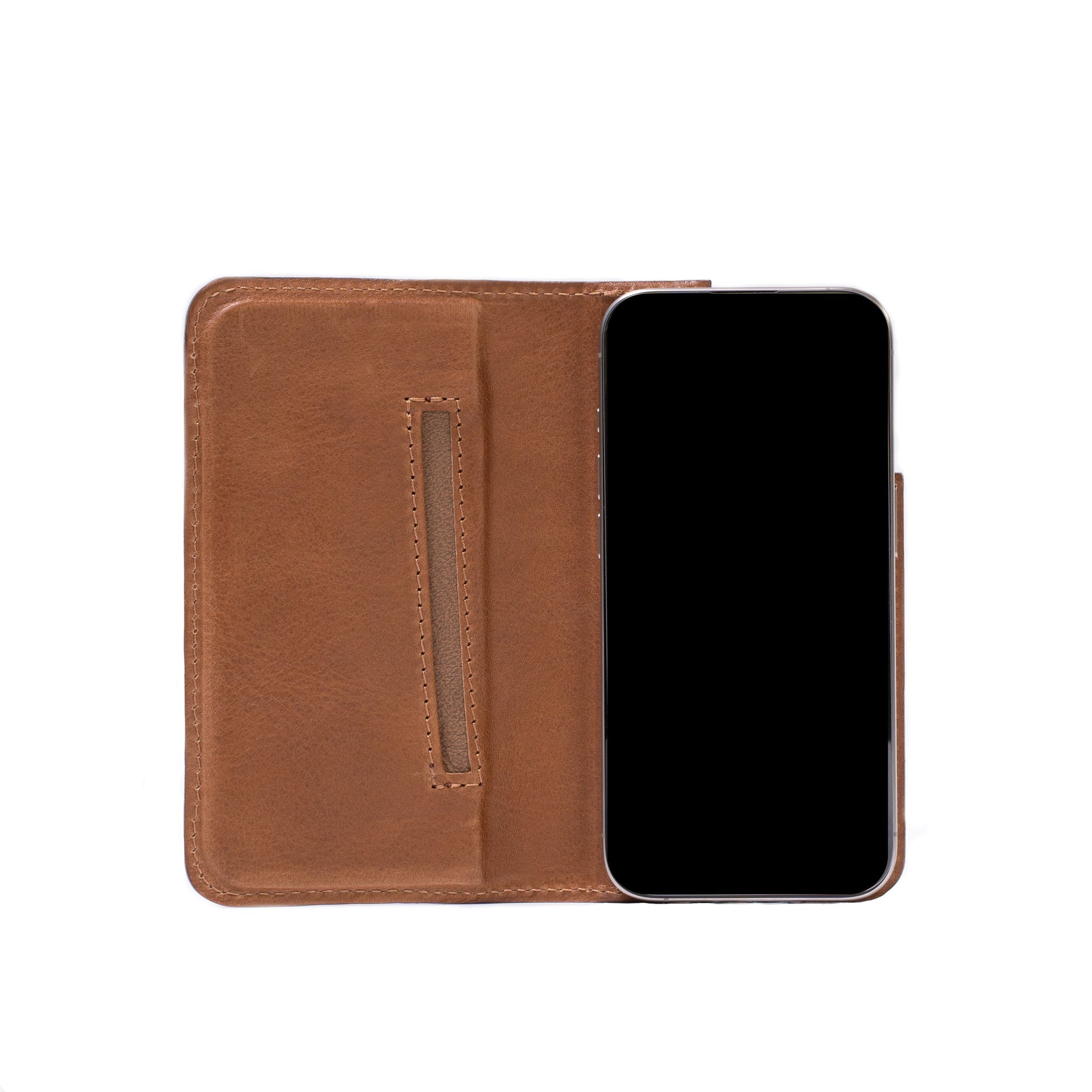 iPhone 16 series Leather Folio Case Wallet with MagSafe - The Minimalist 3.0-1