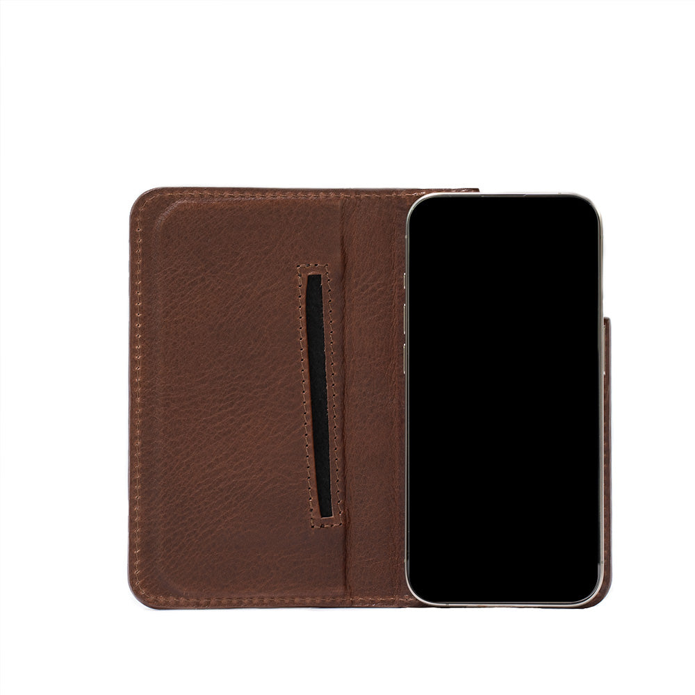 iPhone 16 series Leather Folio Case Wallet with MagSafe - The Minimalist 3.0-4