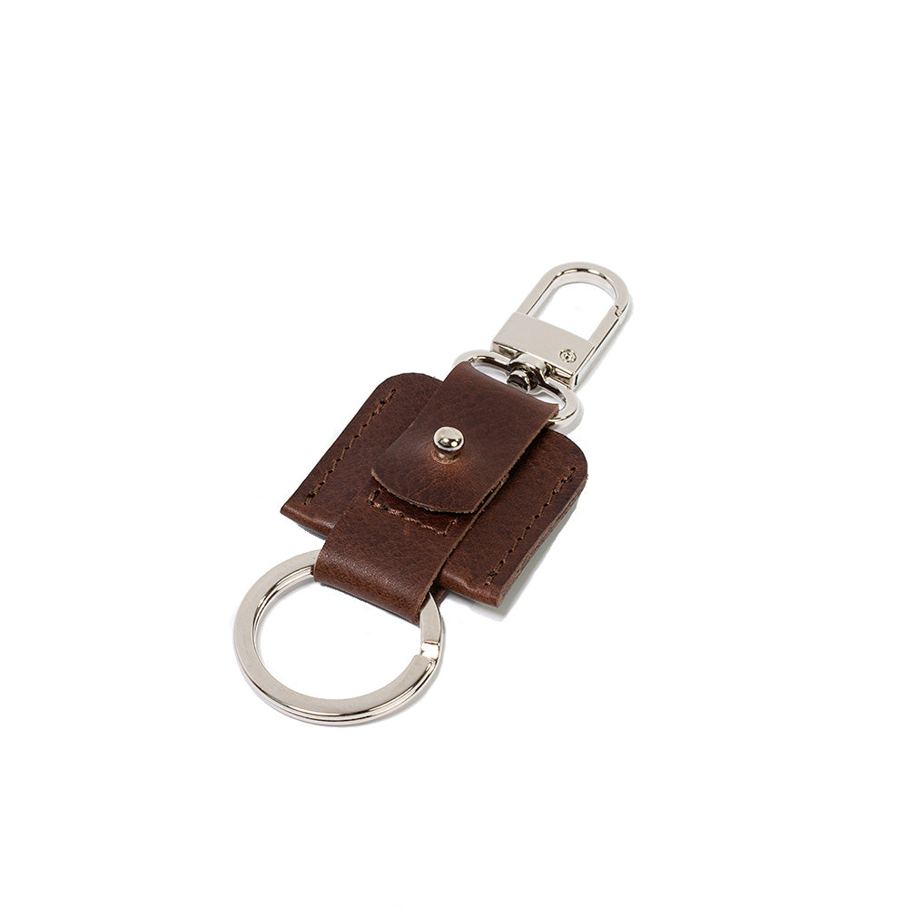AirTag keychain with snap hook and keyring-4