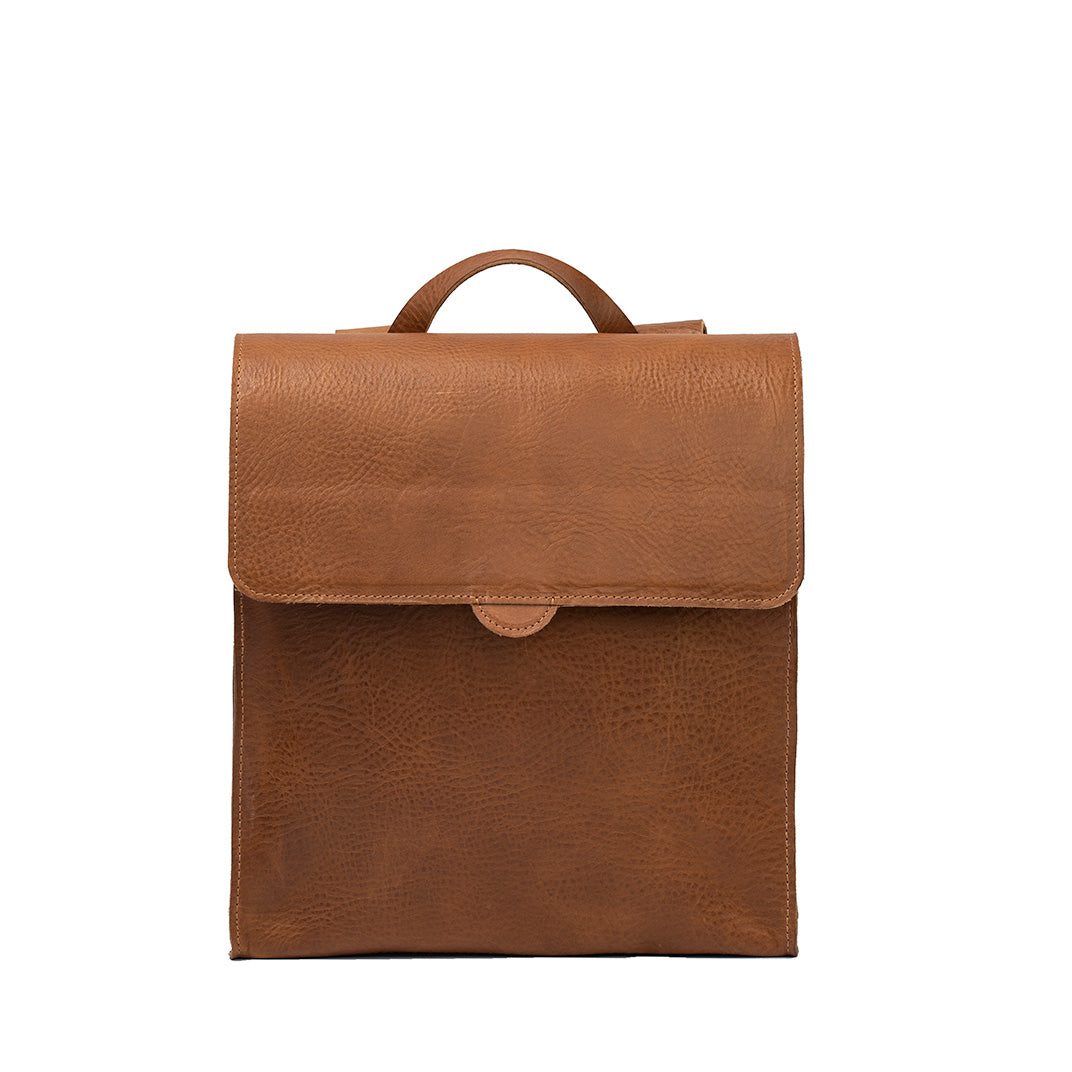 Leather Backpack - Fibonacci (Brown)-0