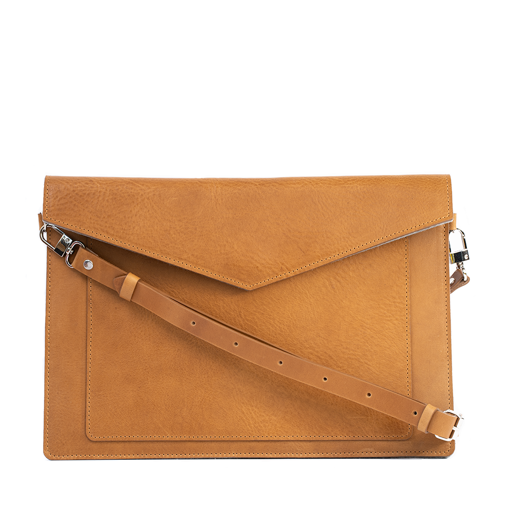 Leather Bag for MacBook with a pocket for iPad-4