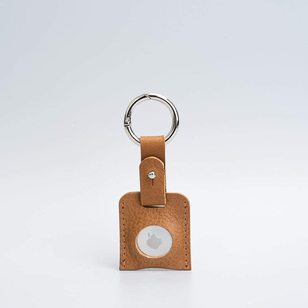 Leather airtag keychain-6