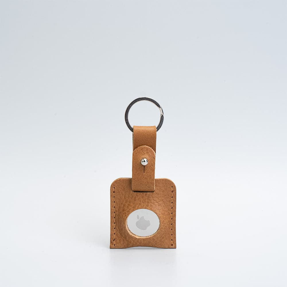 Leather airtag keyring-2