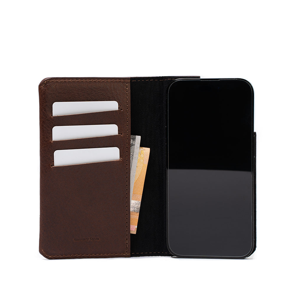 iPhone 12/13 series Leather Folio Case Wallet with MagSafe - The Minimalist 1.0-1