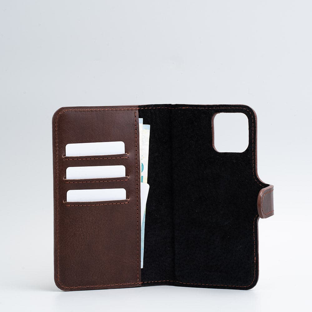 iPhone 12/13 series Full-Grain Leather Folio Case Wallet with MagSafe - Classic 4.0-5