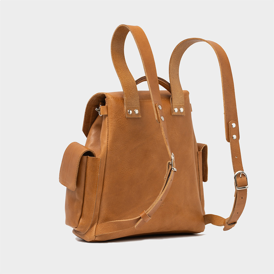 Leather backpack - Chatelet (Tan)-4