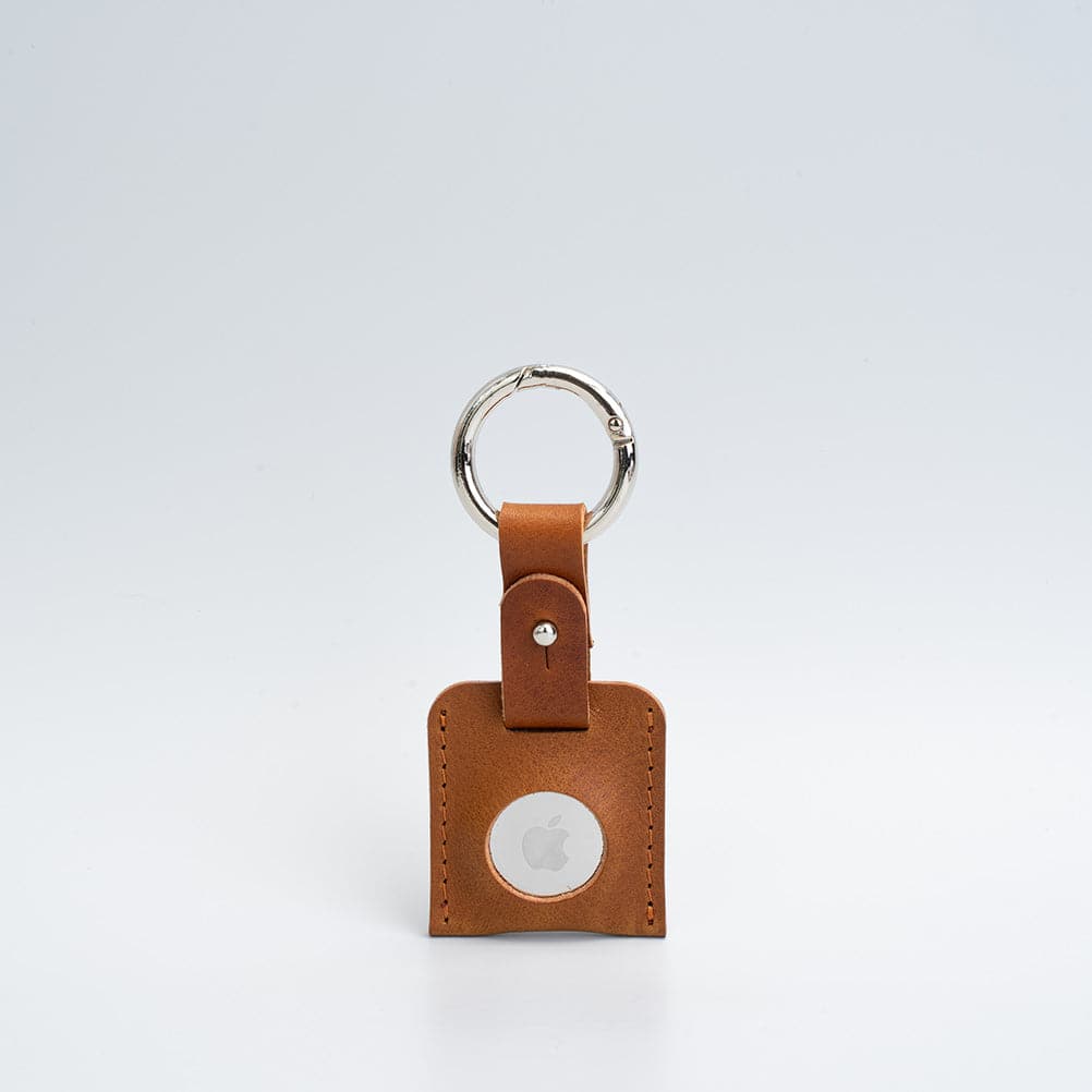 Leather airtag keychain-7