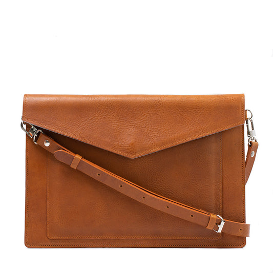 Leather Bag for MacBook with a pocket for iPad-0