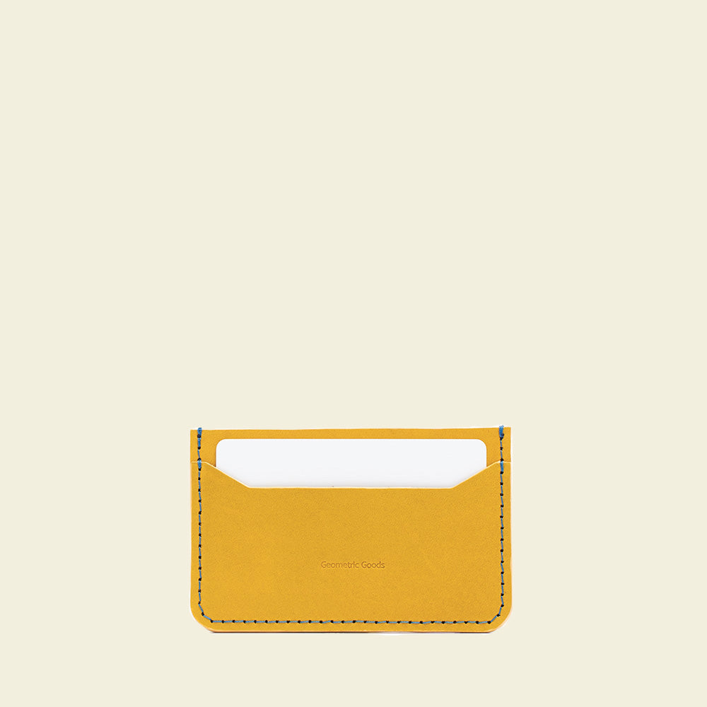 Yellow and blue leather card holder-0