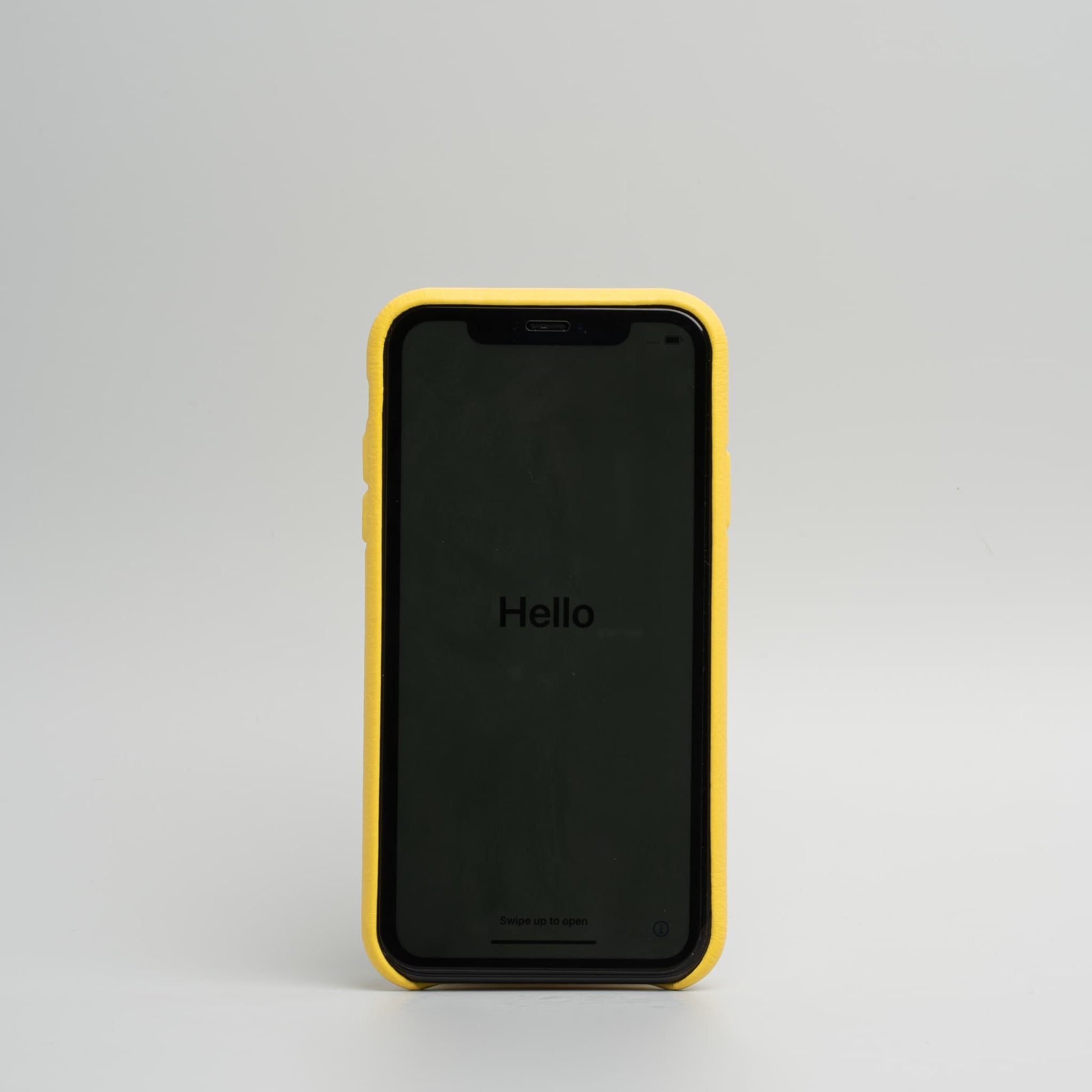 iPhone 11 Yellow leather case - Blank-1