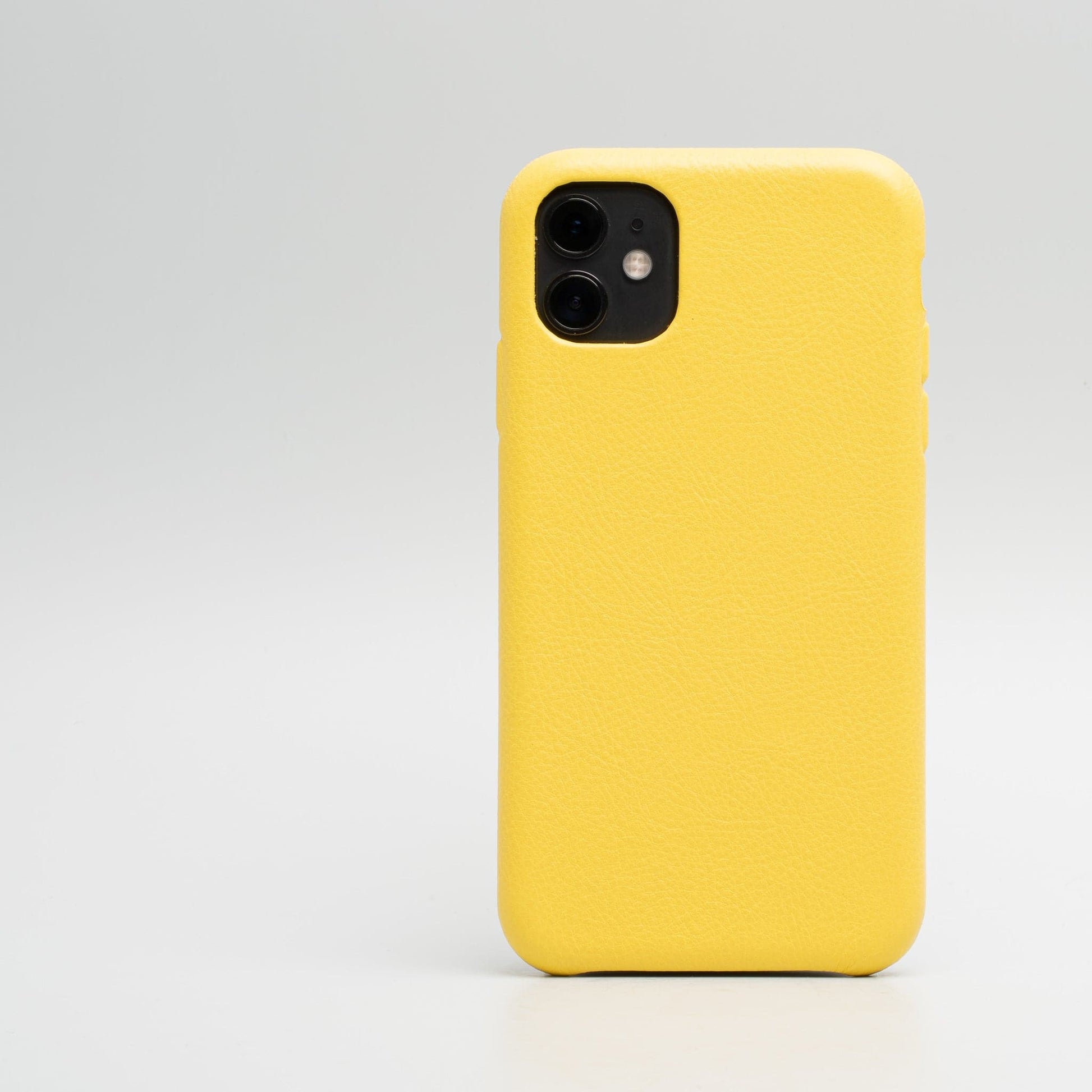 iPhone 11 Yellow leather case - Blank-0